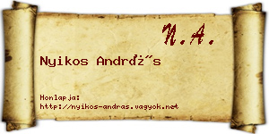 Nyikos András névjegykártya