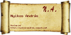 Nyikos András névjegykártya